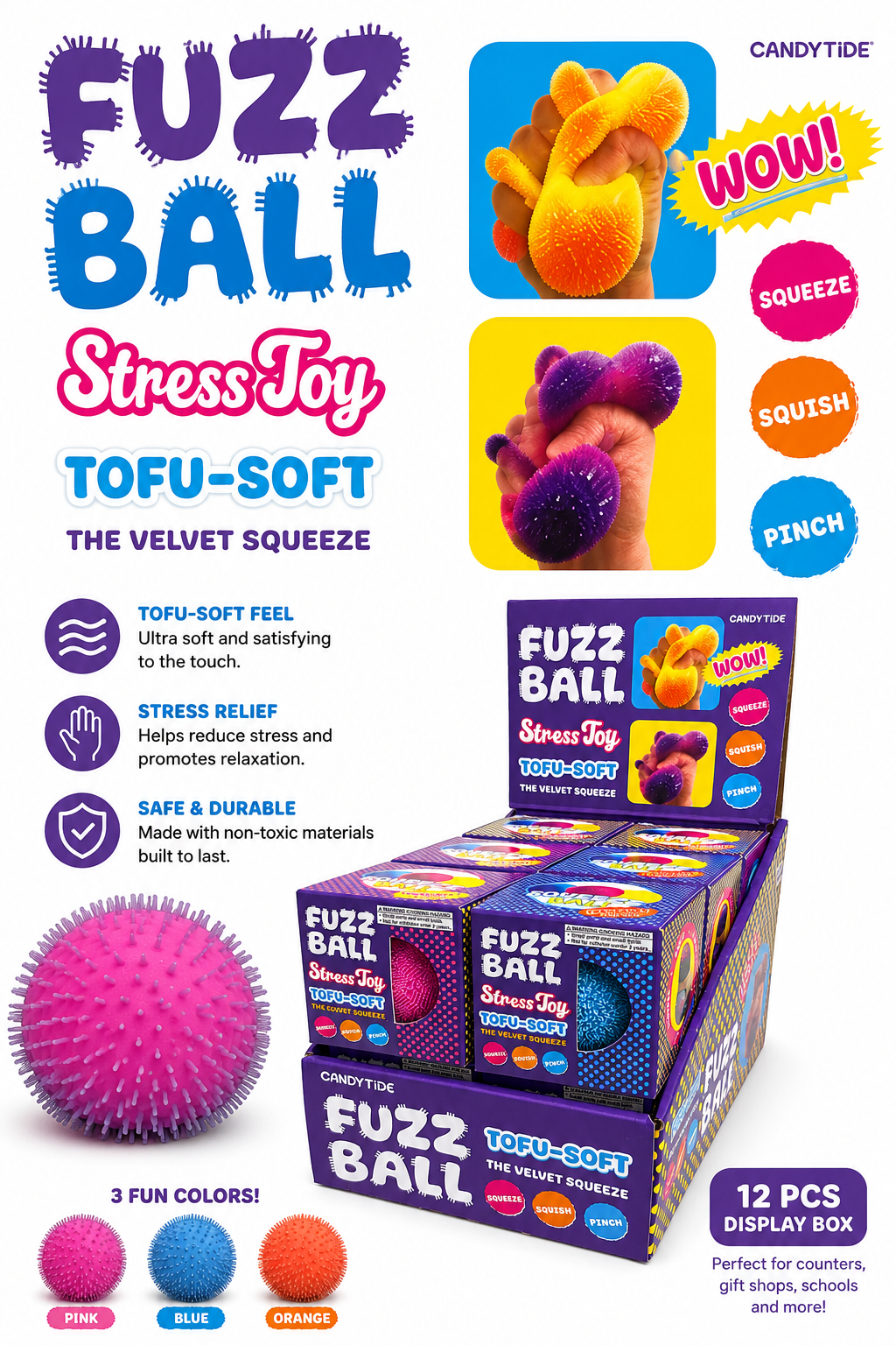 Pre-Order:  Fuzz Ball Stress Toy