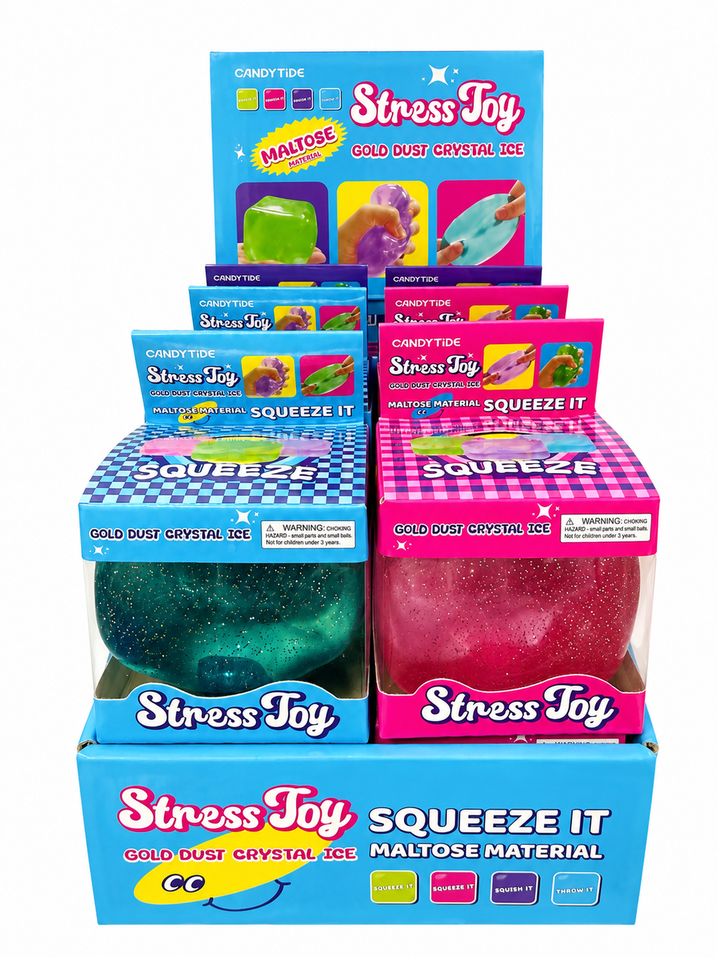 Gold Dust Crystal Ice Stress Toy