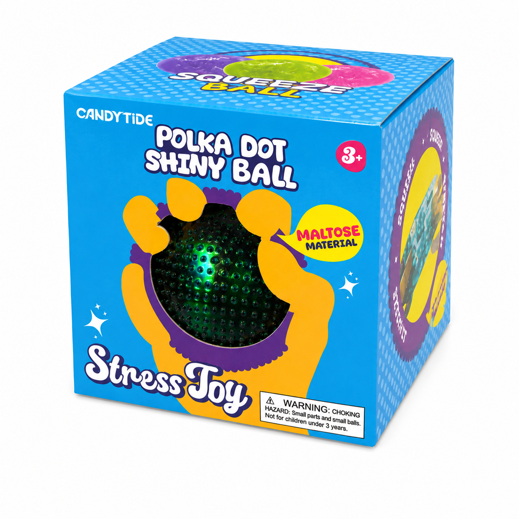 Pre-Order: Polka Dot Shiny Ball Stress Toy
