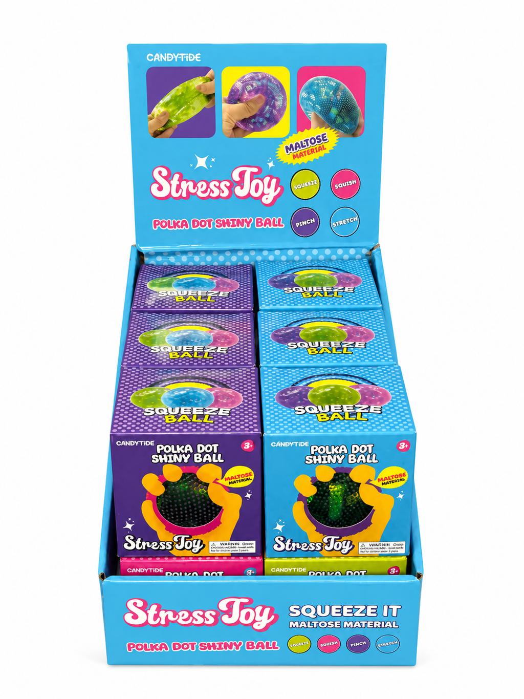 Pre-Order: Polka Dot Shiny Ball Stress Toy