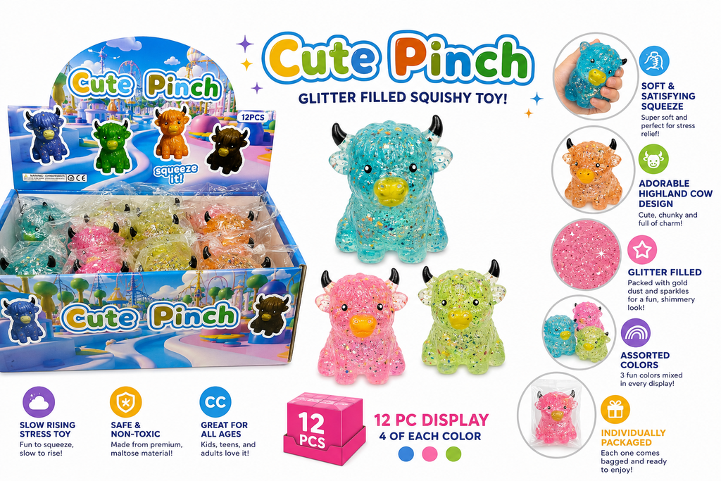 Glitter Highland Bull Squishy