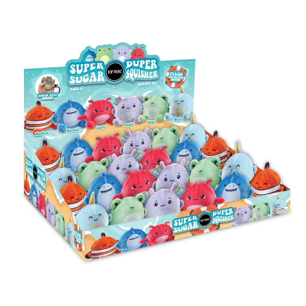 TOP TRENZ Super Duper Sugar Squisher-Plush Sea Friends Edition