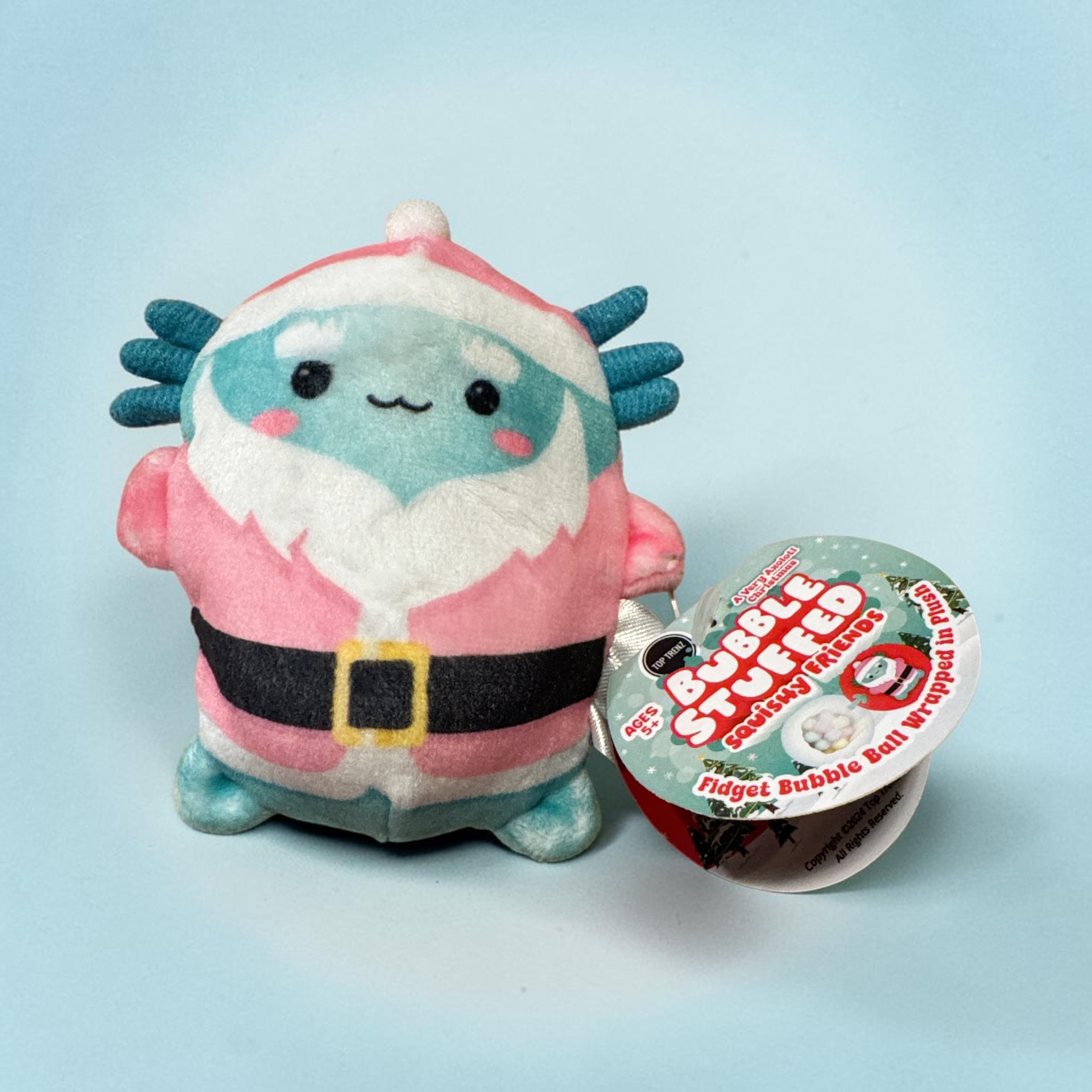 Bubble Stuffed Squishy Friends - A Very Axolotl Christmas: Santa