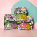 Trendzy Creations TOP TRENZ Super Sugar Duper Squisher mini frog and duckling animal toys in translucent packaging